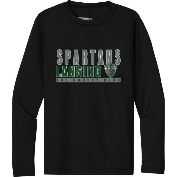 Lansing Spartans Youth Cooling Performance Long Sleeve Tee