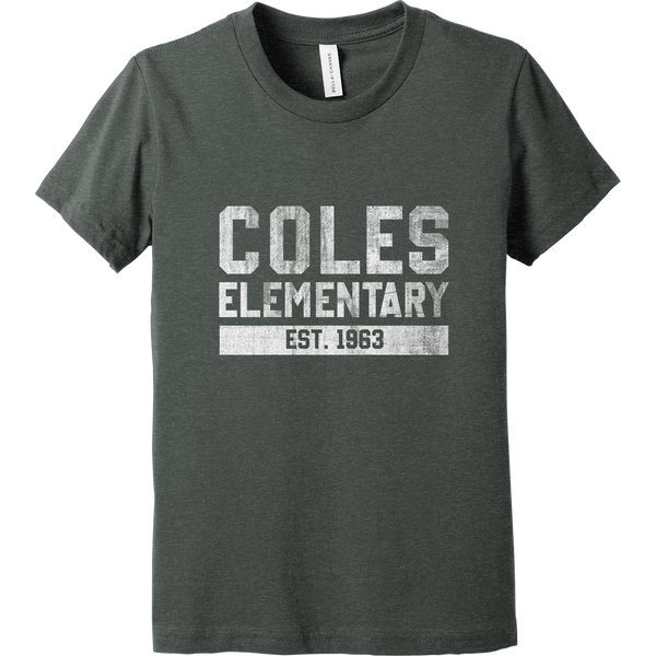 Coles Elementary Youth Distressed Heather Tee