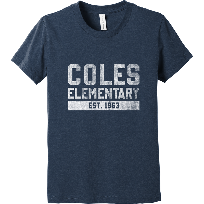 Coles Elementary Youth Distressed Heather Tee