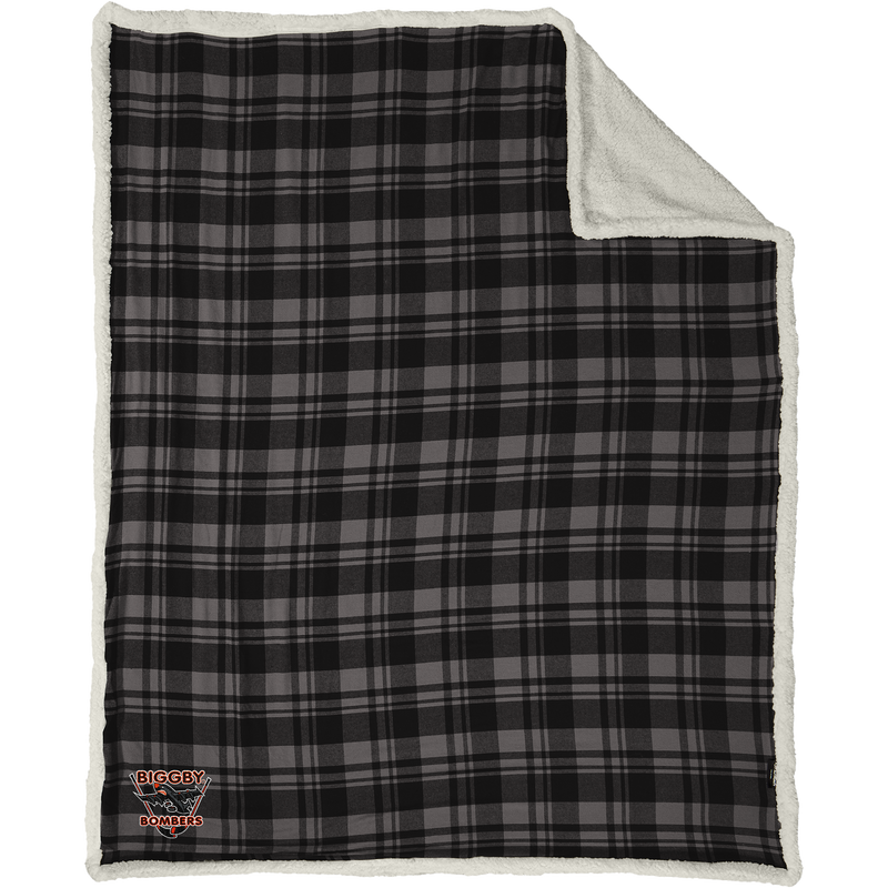 Biggby Bombers Flannel Sherpa Blanket