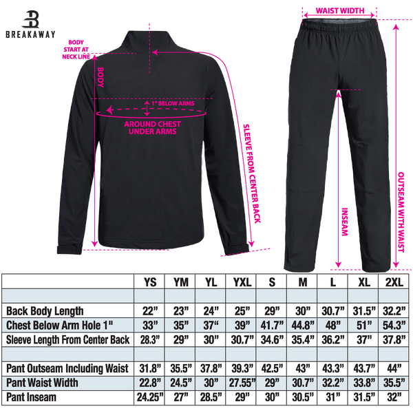 Youth Breakaway Lightweight Warm Up Pants (Mercer Chiefs Tier 2)