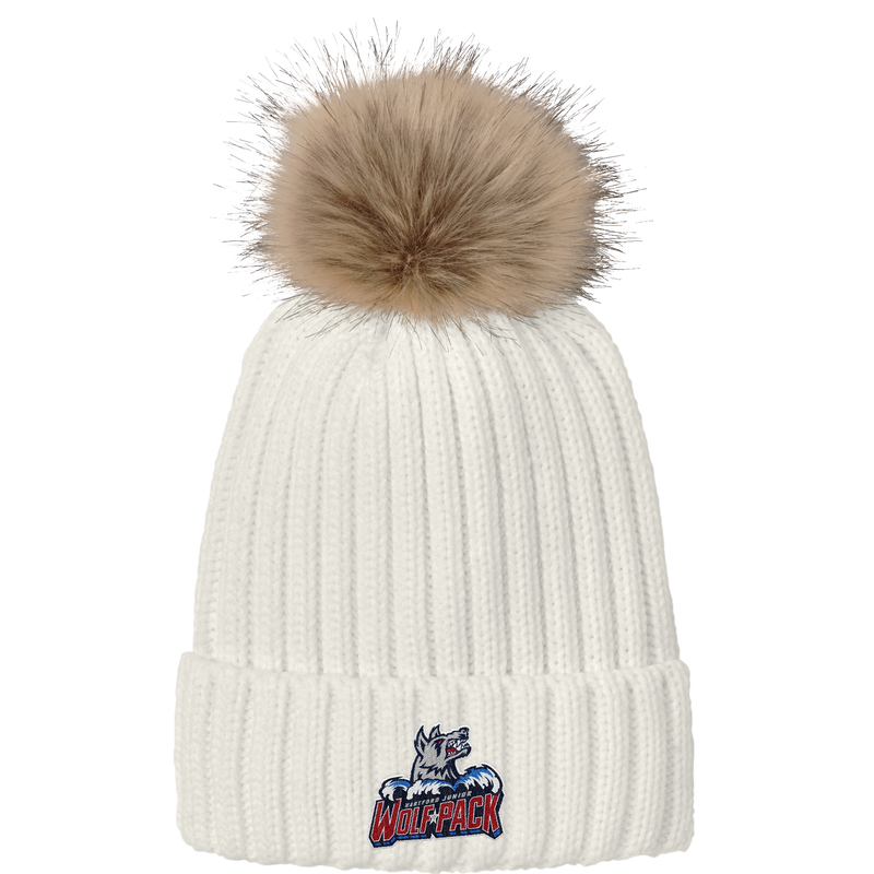 Hartford Jr. Wolfpack Faux Fur Pom Beanie