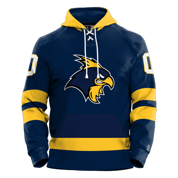Delaware Jr. Blue Hens Adult Sublimated Retro Hoodie