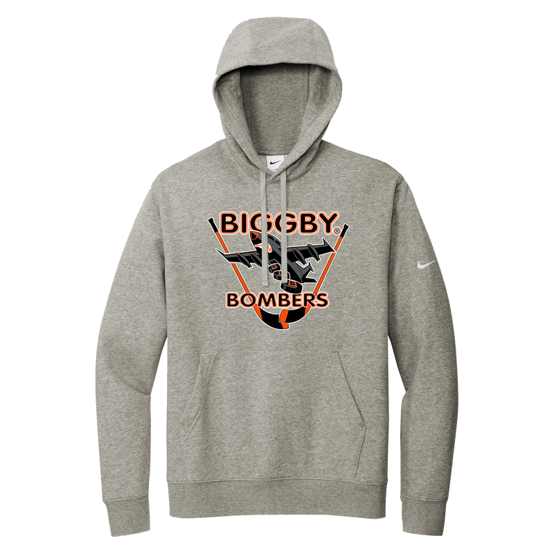 Biggby Bombers Nike Club Fleece Sleeve Swoosh Pullover Hoodie