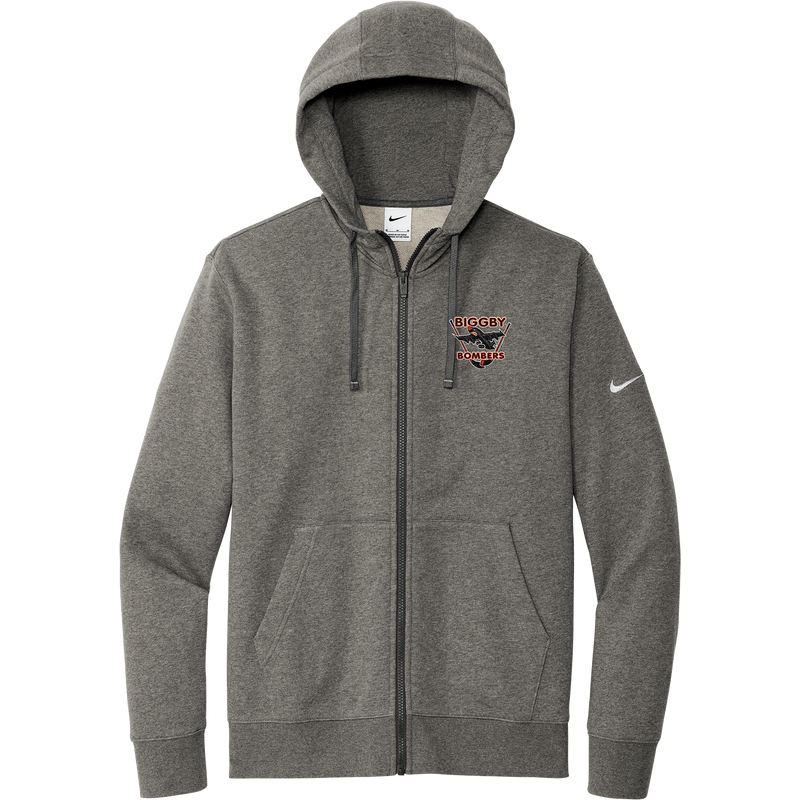 Biggby Bombers Nike Club Fleece Sleeve Swoosh Full-Zip Hoodie