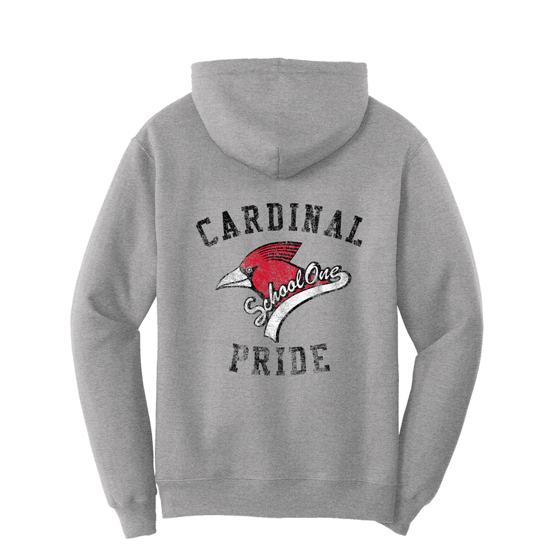 School One Elementary Adult 'Vintage' Core Fleece Pullover Hooded Sweatshirt